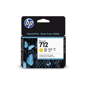 Cartucho de Tinta HP 712 Amarelo PLUK 29ml 3ED69A [F030]