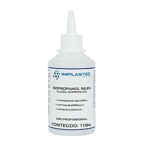 Álcool Isopropilíco 110ML ISOPROPANOL Transparente IMPLASTEC - CX / 60 [F002]