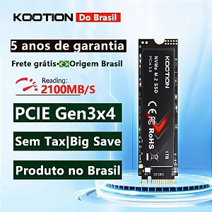 KOOTION X15Lite PCIe M2 SSD NVME M.2 SSD Drive 1TB 512GB 256GB Unidade de estado