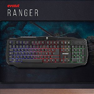 Teclado Gamer Evolut Backlight Rainbow Ranger EG-207