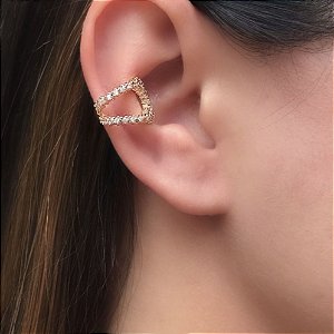 Piercing oval joia cravejado