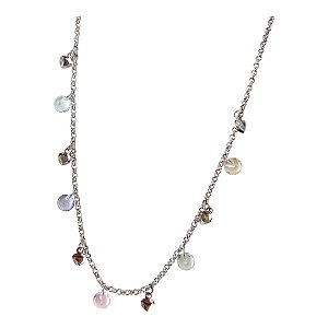 Choker pingentes colors e corações