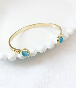 Pulseira bracelete ágata céu azul