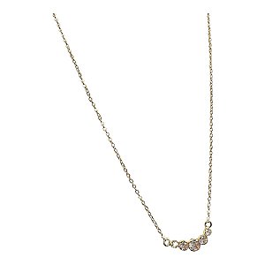 Colar 5 zircônias redondas