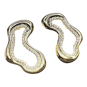 Brinco orgânico G com zircônia