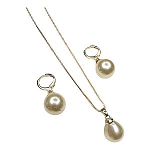 Conjunto gota pérola