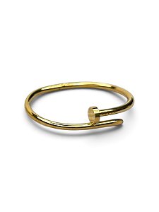 Bracelete pulseira aro prego com fecho dourado