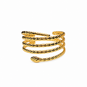 Bracelete pulseira  cobra dourado