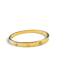 Bracelete pulseira  inspiração zircônia dourado