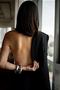 Bracelete Ródio Orgânico Maxi