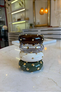 Bracelete Acrílico Poá