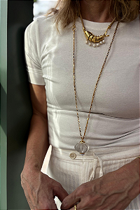 Composição de Colar Peixe e Pitanga