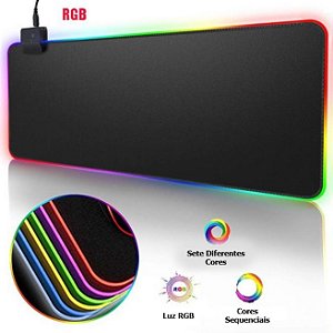 Mousepad RGB Grande 80x30cm Exbom MP-LED3080 Usb