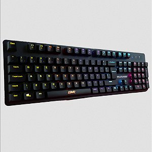 Teclado Gamer Mecânico GK-500 Multilaser Switch Blue Abnt Leds Rainbow