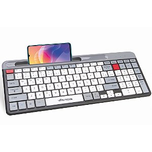 Teclado Ultrafino com Fio Usb e Suporte para Celular Padrão Verde JP-09