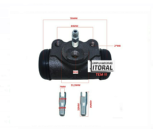 CILINDRO DE FREIO DA RODA EMPILHADEIRA TOYOTA 7-8FG20-30-TCM FG/D20-25T6/C6 /T3/C3/T4