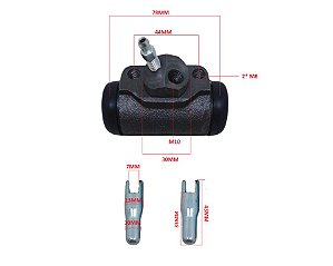 CILINDRO DE FREIO DA RODA DIREITO EMP. 2,0-2,5T CHINESA HANGCHA XC XD4-AE 2,0-3,5T-TCM T6/N5/Z5-TOYOTA 6FG/D / STILL CLX