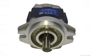 BOMBA HIDRAULICA EMPILHADEIRA HANGCHA MOTOR NISSAN 10 ESTRIAS ENTRADA LATERAL SAIDA TRASEIRA