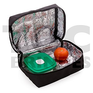 Bolsa térmica, 3 litros, em poliéster, alça e revestimento térmico