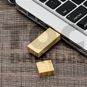 Pen drive em bambu, ecológico, tampinha com imã, com armazenamento de 4GB, 8GB, 16GB ou 32GB