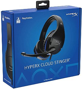 Headset Gamer Hyperx - Cloud Stinger (PS4) - Preto e Azul