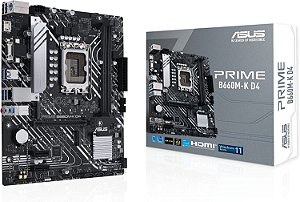 Placa mãe Asus - Prime B660M-K D4 - LGA1700, DDR4, M.2, mATX