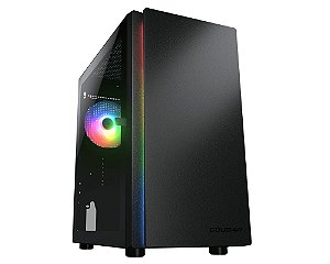 Gabinete gamer Cougar - Purity RGB Black - ARGB, Vidro temperado, MicroATX