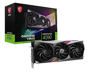 Placa de video MSI - GeForce RTX 4090 GAMING TRIO - RGB, 24Gb, GDDR6X, 384Bit