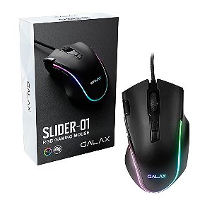 Mouse gamer Galax - Slider-01 - Iluminação RGB, 7200 DPI, Macro programável