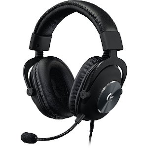 Headset gamer Logitech - G Pro X - Espuma viscoelástica, DTS Headphone:X 2.0, Tecnologia Blue VO!CE, Drivers de precisão PRO-G