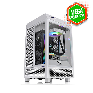 Gabinete gamer Thermaltake - The Tower 100 Snow - Mini-ITX, Vidro Temperado