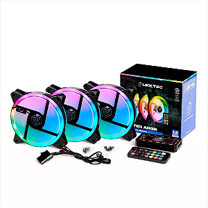 Kit fan Liketec - Lighter - RGB, 3x120mm, Controladora