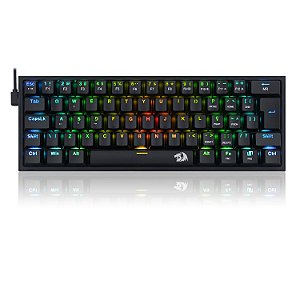 Teclado gamer Redragon - Fizz - RGB, ABNT2, Layout 60%, ABS doubleshot