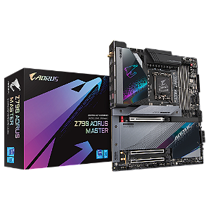 Placa mãe Gigabyte - Z790 Aorus Master - LGA1700, DDR5, WiFi6e, Bluetooth 5.3, PCi 5.0