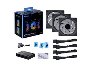 Kit cooler Lian Li - Uni Fan SL-INFINITY 120 Black - RGB, 3x120mm, Controladora