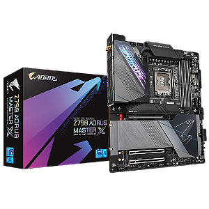 Placa Mãe Gigabyte - Z790 Aorus Master X - LGA1700, DDR5, WiFi 7, Bluetooh 5.3, PCIe 5.0, XMP 3.0