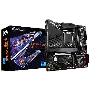 Placa mãe Gigabyte - Z790M Aorus Elite - LGA1700, DDR5, M.2, PCIe 5.0, mATX