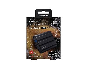 SSD Portátil Samsung - T7 Shield 1TB - USB 3.2 Gen 2, Certificação IP65, compatível com Magician Software