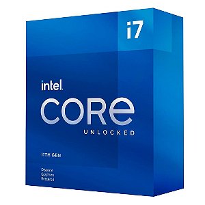 Processador intel - Core i7 11700KF 3.6GHz (4.9GHz MaxTurbo) - LGA1200, Desbloquedo, Sem video integrado