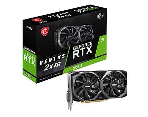 Placa de Vídeo MSI - GeForce RTX 3050 Ventus 2X XS - 8GB, GDDR6, DLSS, PCIe 4.0, 128Bit