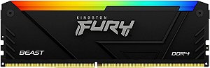 Memória RAM Kingston - Fury Beast RGB - DDR4, 16GB, 3200MHz