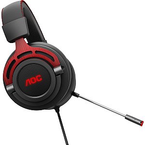 Headset Gamer AOC - GH210 - Microfone removível, multiplataforma, Driver 50 mm