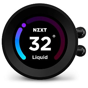 Water cooler NZXT - Kraken Elite 360 Black - Display TFT-LCD de 24 bits, 78,02 CFM, Compativel com intel e AMD, 360mm