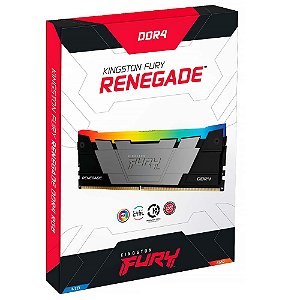 Memória Kingston - Fury Renegade - RGB 16GB, DDR4, 3200MHz, CL 16