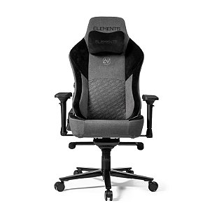 Cadeira gamer Elements - Lunari Fearless Grey - Pistão Classe 4, Suporte até 150kg