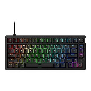 Teclado Mecânico Gamer HyperX Alloy Rise GKBD 75, RGB, Switch linear, Layout 75%, anti-ghosting, Preto