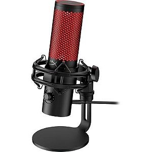 Microfone HyperX QuadCast 2, Compatível com PC, Mac e Consoles, Cardioide, Led Vermelho, Preto