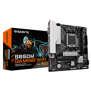 Placa Mãe Gigabyte B650M Gaming WIFI, Chipset B650, AMD AM5, M-ATX, DDR5 - B650M-GAMING-WIFi