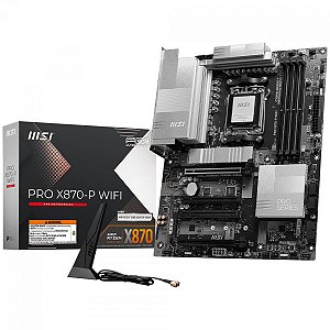 Placa Mãe MSI PRO X870-P Wi-Fi, Chipset X870, AMD AM5, ATX, DDR5