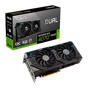 Placa de Video Asus GeForce RTX 4070 Ti Super Dual OC Edition, 16GB, GDDR6X, 256-bit